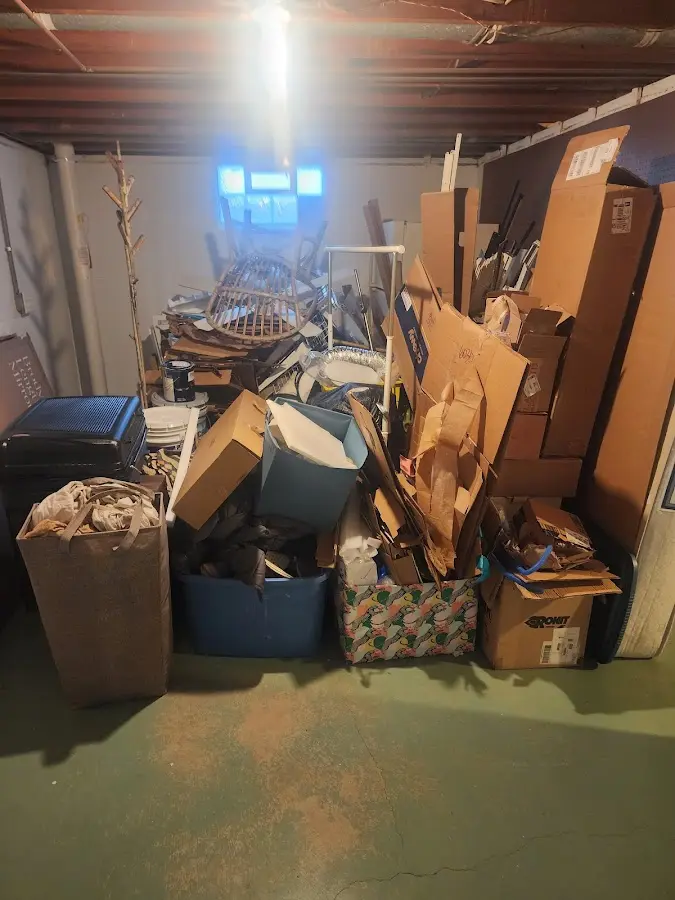 Roll-off dumpster container at job site for 2 Yard Dumpster Rental in Spartanburg